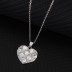 Silver Cubic Zirconia Heart Necklace 80200116