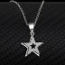 Silver Cubic Zirconia Star Necklace 80200118