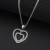 Silver Cubic Zirconia Heart Necklace 80200120