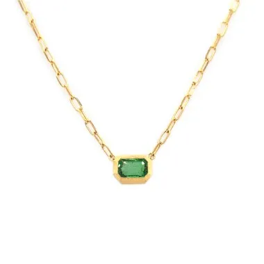 Make to Order Silver Green Cubic Zirconia Necklace 80200125