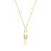 Make to Order Silver Cubic Zirconia Clip Pearl Necklace 80200126