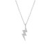 925 Sterling Silver Zirconia Lightning Pendant Necklace 80200136