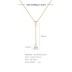 925 Sterling Silver Zirconia Tassel Pendant Necklace 80200137