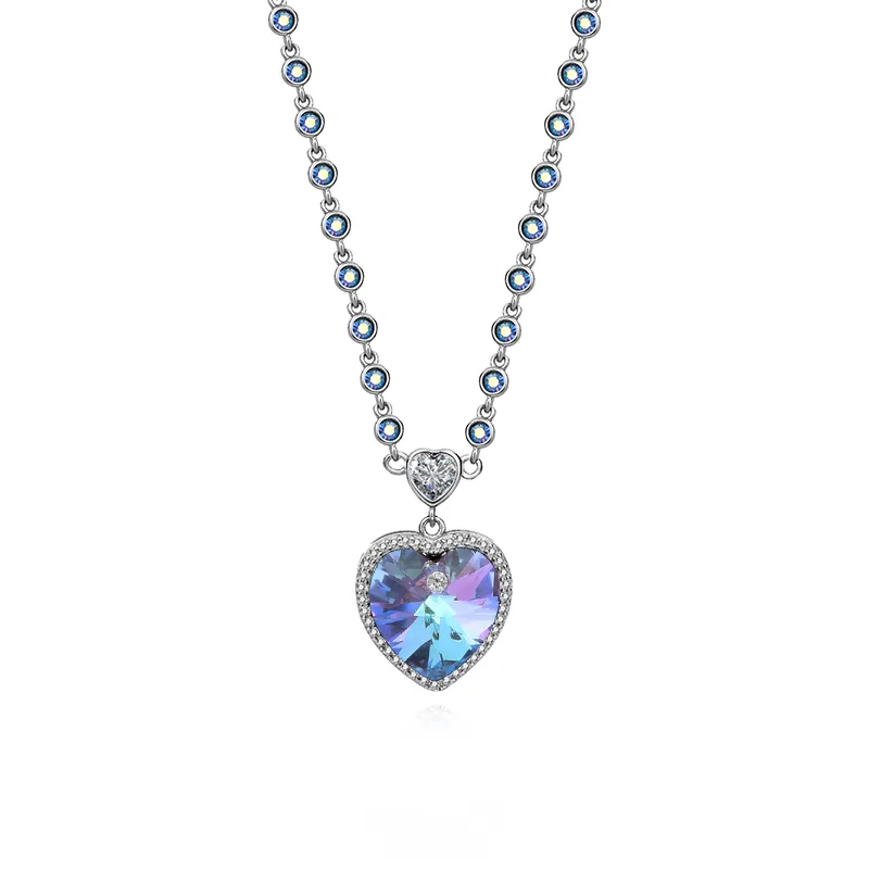 Austrian Crystals Heart Pendant Neckalce 80200141