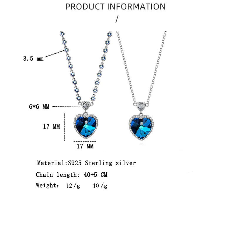 Austrian Crystals Heart Pendant Neckalce 80200142 - image1