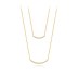 925 Sterling Silver Zirconia Smile Layered Necklace 80200143