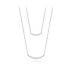 925 Sterling Silver Zirconia Smile Layered Necklace 80200143