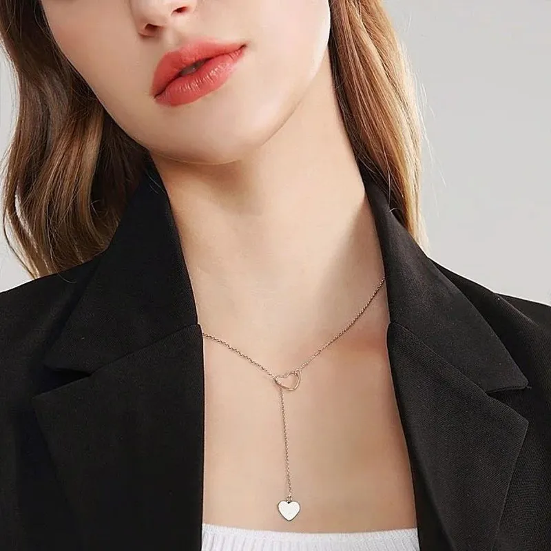 925 Sterling Silver Heart Pendant Neckalce 80200145 - image1