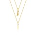 925 Sterling Silver Feather Pearl Layered Neckalce 80200150