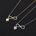 925 Sterling Silver Heart Infinity Neckalce 80200152