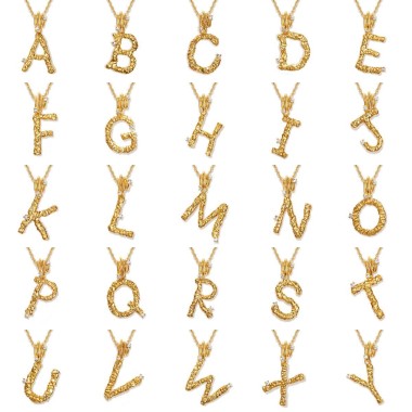 925 Sterling Silver Letters Pendant Necklaces 80200158