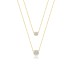 925 Sterling Silver Layered Flowers Necklaces 80200159