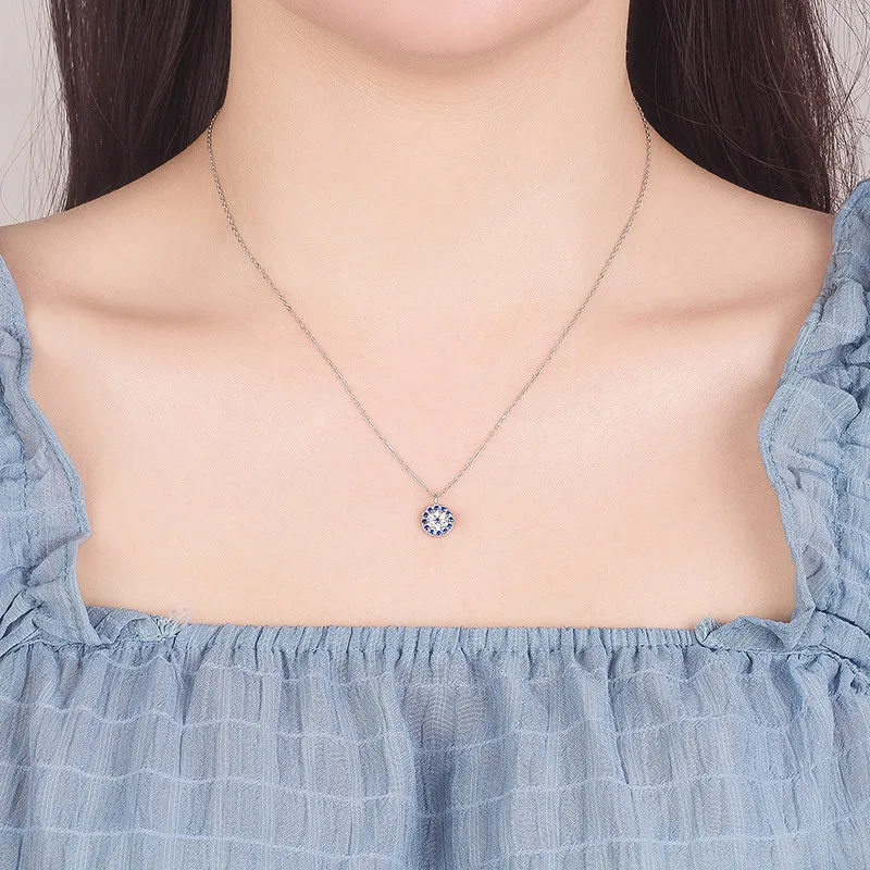 925 Sterling Silver Evil Eye Necklace 80200160 - image2