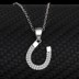 925 Sterling Silver Zirconia Horsehoe Necklace 80200162