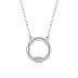 Sterling Silver Zirconia Round Necklaces 80200164