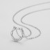 Sterling Silver Zirconia Round Necklaces 80200164