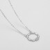 Sterling Silver Zirconia Round Necklaces 80200164