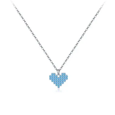 Sterling Silver Turquoise Heart Necklaces 80200165