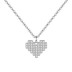 Sterling Silver Full Zirconia Heart Necklaces 80200166