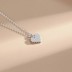 Sterling Silver Full Zirconia Heart Necklaces 80200166