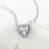 Sterling Silver Sparkle Zirconia Heart Necklaces 80200167