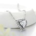 Sterling Silver Sparkle Zirconia Heart Necklaces 80200167