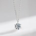 Sterling Silver Sparkle Round Zirconia Necklaces 80200168