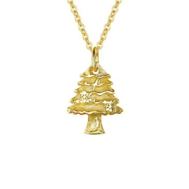 925 Sterling Silver Christmas Tree Necklaces 80200170