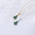 925 Sterling Silver CZ Christmas Tree Necklaces 80200171