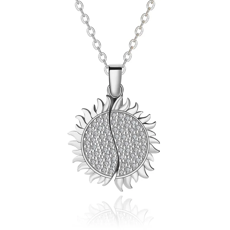 925 Sterling Silver Sunflower Locket Letters Necklaces 80200178