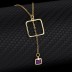 925 Sterling Silver Square CZ Tassel Necklaces 80200179