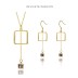925 Sterling Silver Square CZ Tassel Necklaces 80200179