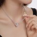 925 Sterling Silver Full CZ Love Heart Necklaces 80200187