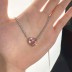 925 Sterling Silver Full CZ Love Heart Necklaces 80200187