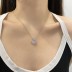 925 Sterling Silver 8A Heart Zirconia Necklaces 80200190