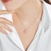 925 Sterling Silver 8A Heart Zirconia Necklaces 80200191