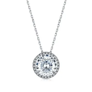 925 Sterling Silver 8A Zirconia Necklaces 80200193