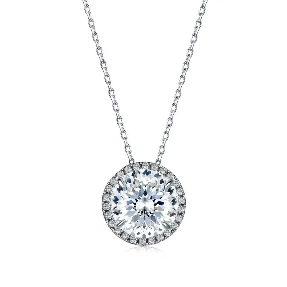 925 Sterling Silver 8A Zirconia Necklaces 80200193