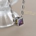 Vintage Zirconia Cube Pendant Necklaces 80200197