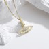 Silver 5A Zirconia Saturn Pendant Necklaces 80200198