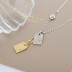 Two Tones Engraved Flowers Pendant Necklaces 80200200