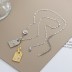 Two Tones Engraved Flowers Pendant Necklaces 80200200