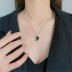 Zirconia Emerald Heart Beads Necklaces 80200205
