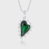 Zirconia Emerald Heart Beads Necklaces 80200205