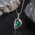 Zirconia Emerald Heart Beads Necklaces 80200205