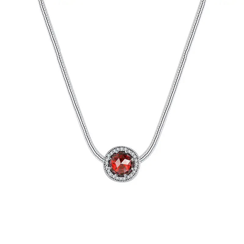 Birthstone January Zirconia Beads Necklaces 80200206