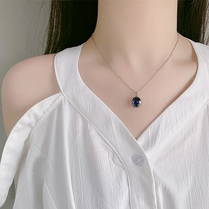 Birthstone September Zirconia Pendant Necklaces 80200209 - image2