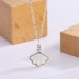 White Shell Zirconia Pendant Necklaces 80200211