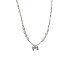 Pearl Crushed Silver Bow Pendant Necklaces 80200213