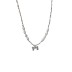 Pearl Crushed Silver Bow Pendant Necklaces 80200213